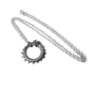 Mini Jormungand Pendant – Alchemy Gothic Norse Serpent Pewter Coil & Viking Vibe